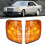 2pcs Amber Corner Parking Light Housing 183290012B 12