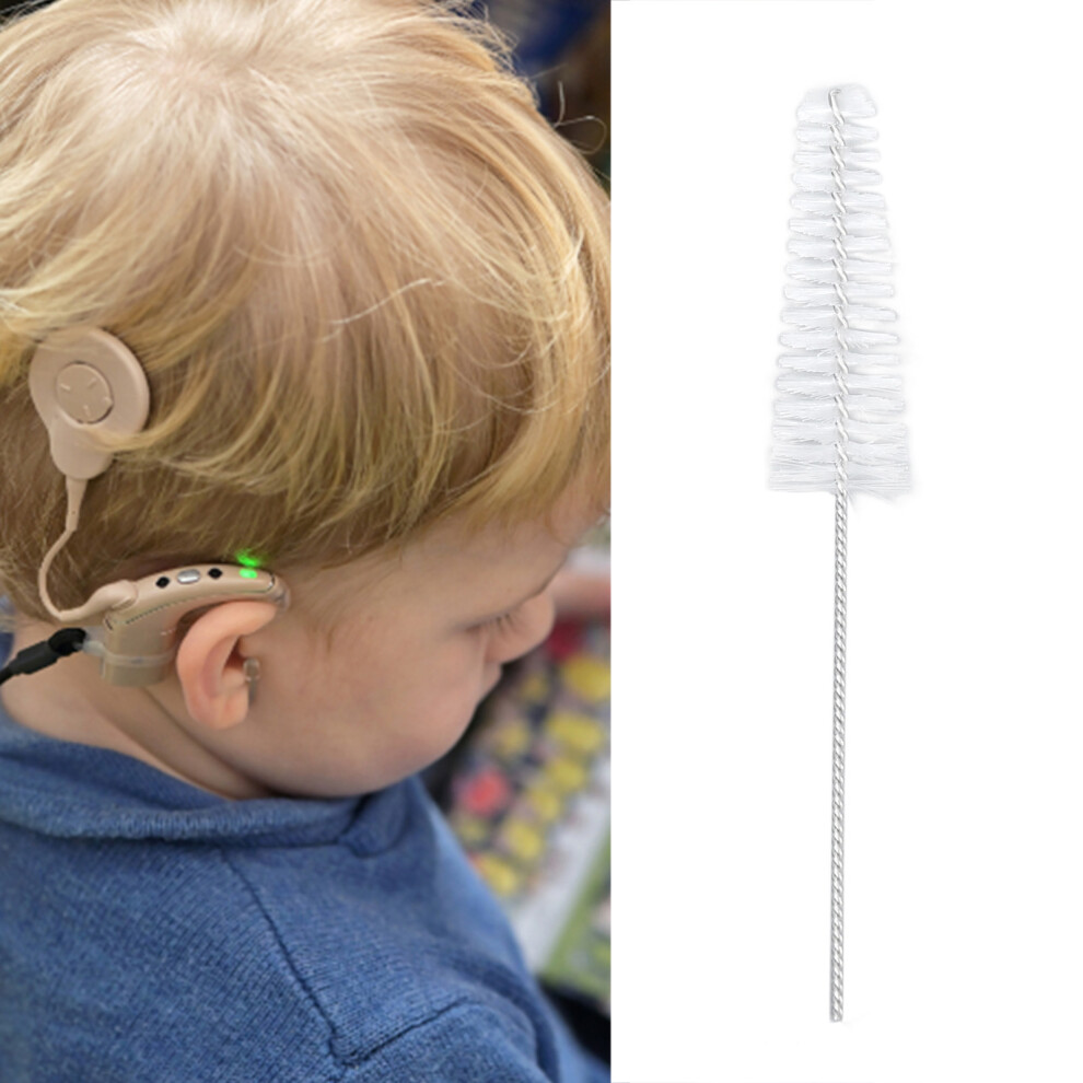 High-Quality^Nylon Hearing Aid Tube Cleaning Brushes - Pack of 10