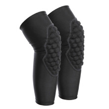 Kids Football Knee Pads 2pcs Black Anti-Collision & Blood Circulation