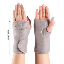 2 Pcs Adjustable Breathable Wrist Supports with Steel Plate - Gray/Pink