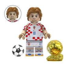 (Luka Modric)Mini Calciatore Figurina Giocattolo Carino Cartone Animato Blocco Costruzioni Bambini per