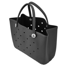 Bolso tote de playa EVA gris 36x26x16 cm grande y portátil