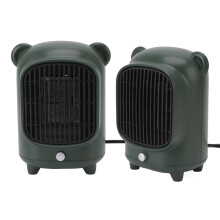 Raumheizer Schnelle, leise Heizung Grüner tragbarer Mini-Desktop-Elektroheizer fürs Büro, Studentenwohnheim, Zuhause US-Stecker 110V