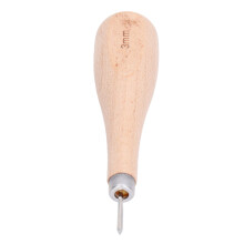 3mm Beech Wood Stitching Awl, Leather Punching Sewing Tool