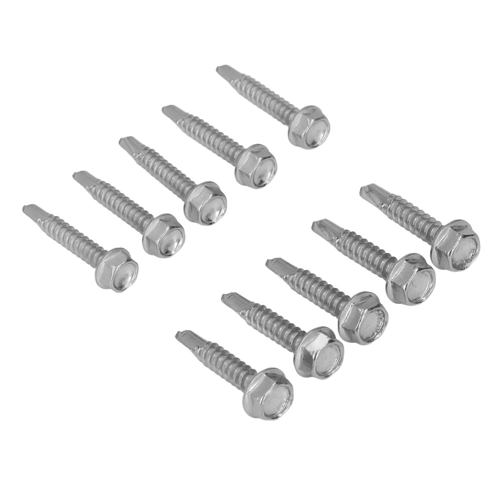 100Pcs Stainless Steel Hex Washer Screws 4.2X25mm & 4.8X25mm 4671340061882
