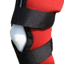 Hundebeinbandage Elastisch, verstellbar, rutschfest, Kompressionsband, Beinschutz für Haustiere, Arthritis- und Verletzungsschutz, Rot, XL