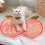 Fruchtförmige Katzenstreu-Matte Pfirsich 40x60cm PVC 9