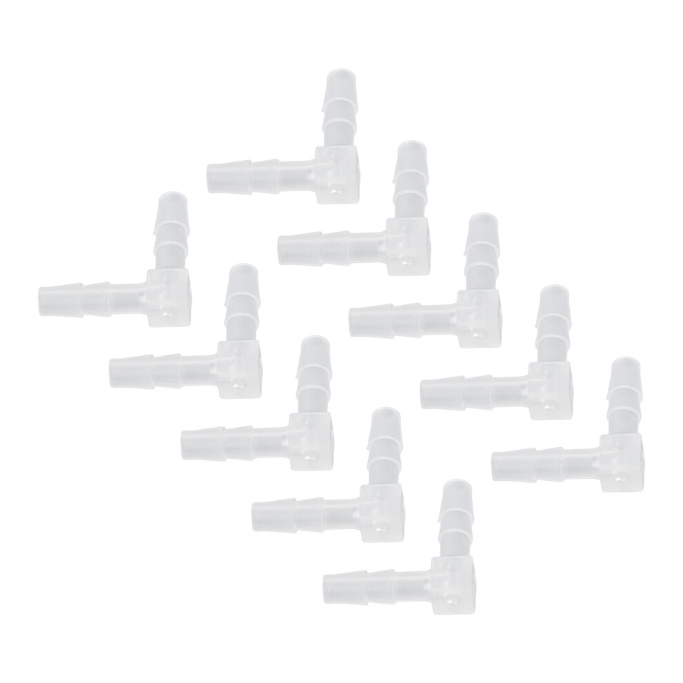 Aquarium Plastic Elbow Hose Adapter - 10Pcs 90 Degree Equal Barb Hot 4641340072133