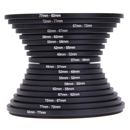 18-teiliges All-Metall-Filterring-Adapter-Set, Farbe 1