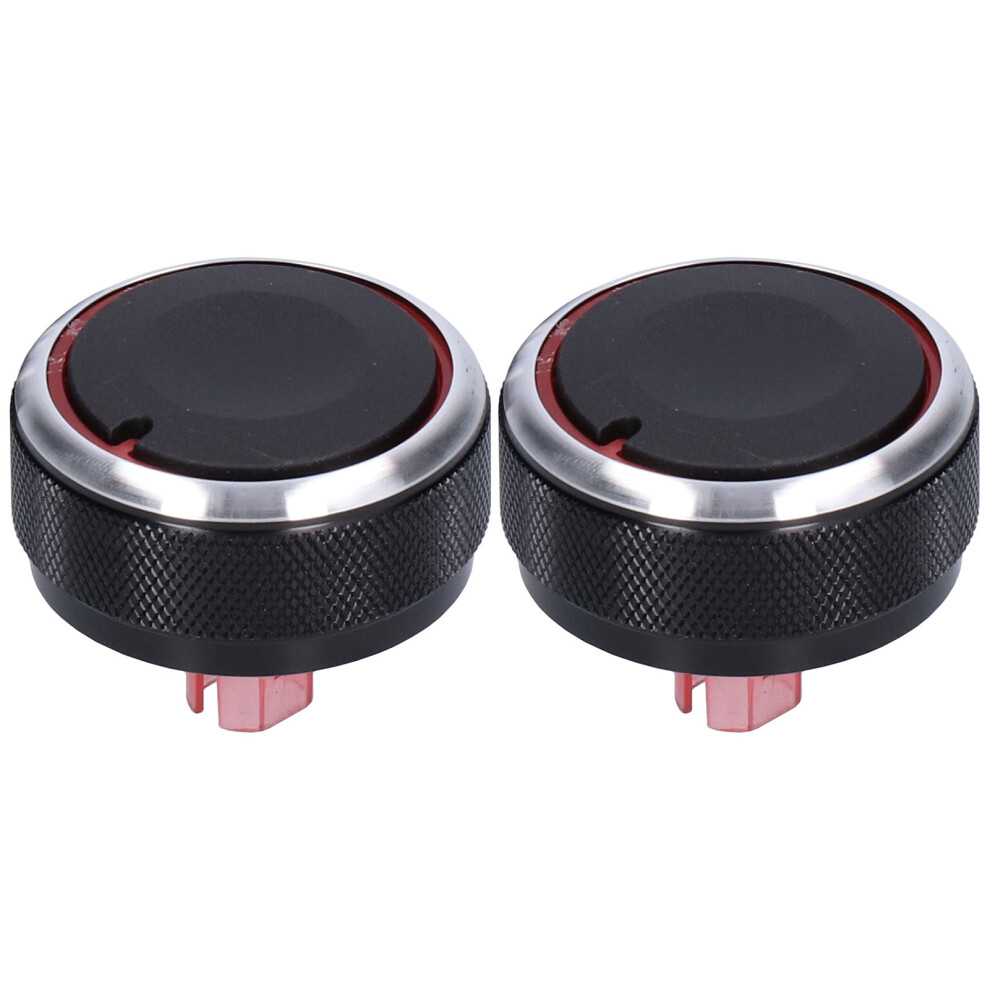 2Pcs Air Conditioning Knob Aluminum Alloy 9121376507434