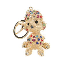 Portachiavi a forma di cucciolo con strass 1 pezzo in lega di zinco multicolore