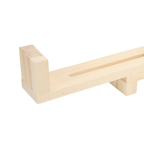 Solid Wood Bracelet Weaving Rack Adjustable Length Portable 22.3x8.8cm 2