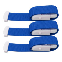 3-Pack Blue Tourniquets High Elasticity One-Handed Hemorrhage Control