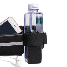 Laufgürtel Bauchtasche Große Kapazität Wasserdicht Stoßfestes Hüfttasche für Outdoor-Sportarten Fitness Schwarz