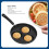 3-Tassen-Eier-Hamburgerpfanne, Eisen, bequemer Griff. 3