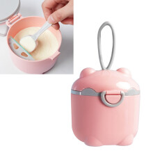 Baby-Formelspender – Süßer Bär form – Tragbarer Milchpulver-Behälter für Frucht-Snacks, Rosa