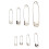 460Pcs Safety Pins Assorted 7 Sizes Iron Durable Reusable Sewing & Craft 8