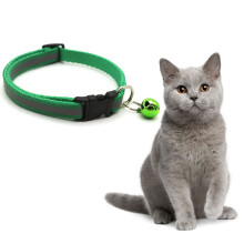 12 Stück Reflektierende Katzenhalsband Bequem Verstellbares Mini-Halsband mit Glöckchen für Kleine Haustiere Zufällige Farbe