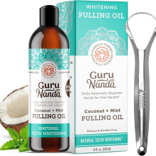 Kokosnuss-Pfefferminz-Öl-Mundspülung Enthält Kokosnussöl und Pfefferminzöl 237ml