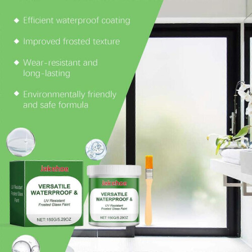 Frosted Glass Paint - Durable Privacy & Security Coating for Glass Maintenance - Easy Application 1