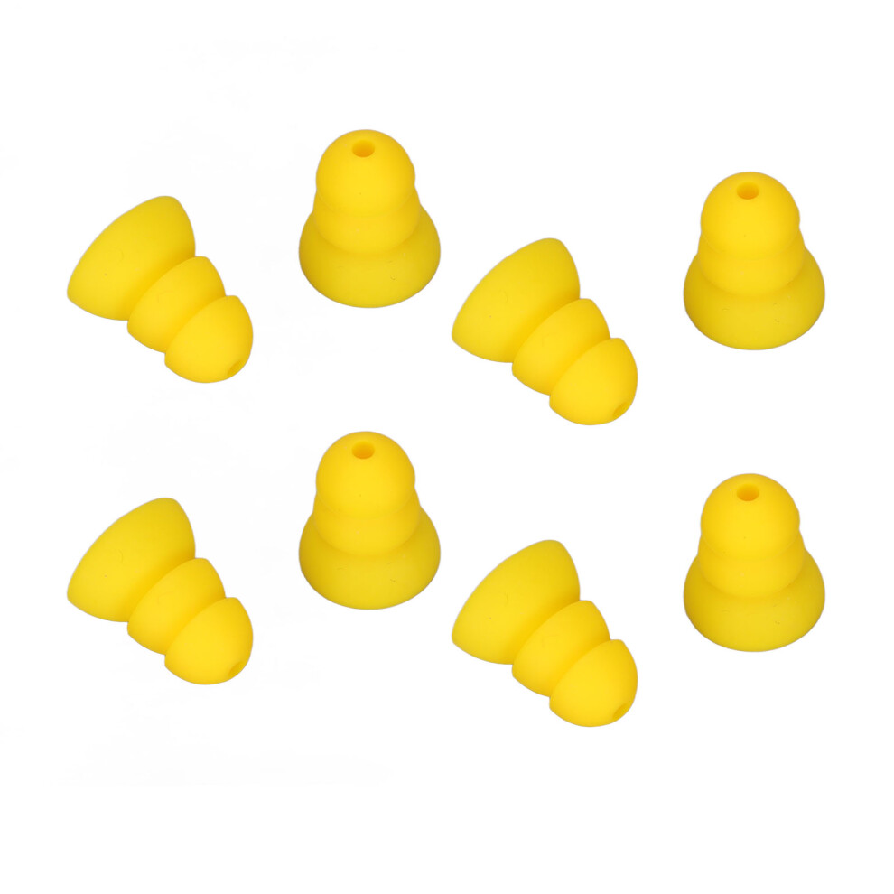 8PCS Soft Silicone Ear Tips for Hearing Aids, Yellow, 2-3.5mm