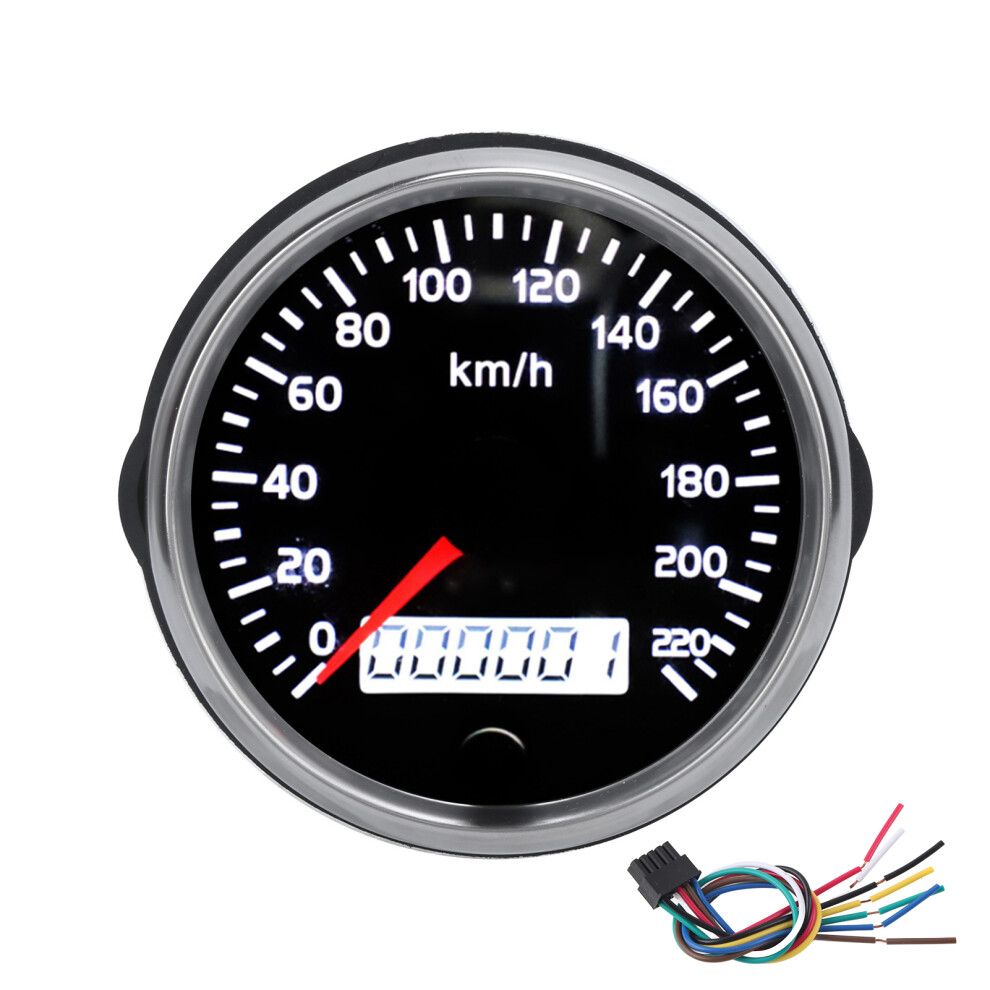 85Mm Speed Gauge Meter 0Â220Km/H 2ÂInâ1 Pointer 9121376513473