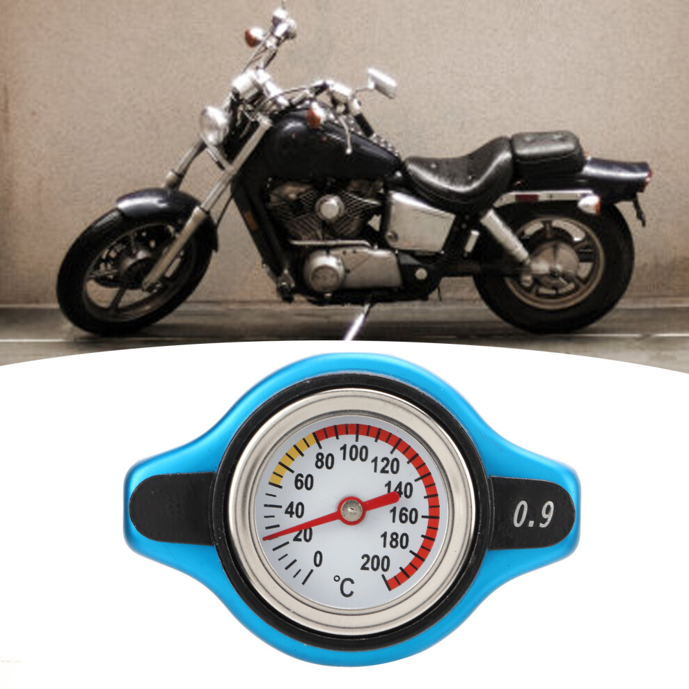 Long-Lasting Aluminum Radiator Cap 0.9Bar With Built-In Temp Gauge 8411340096103