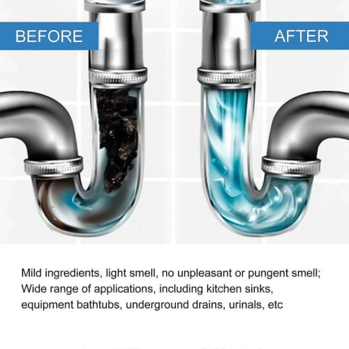 Pipe Cleaning Tablets - Powerful Deodorizing & Decontaminating Effervescent Tablets for Kitchen & Bathroom Clogs 1