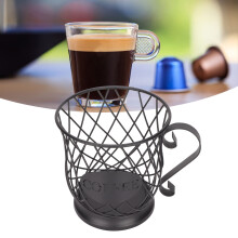 Portacapsule per caffè in ferro grande 25-30 capsule nero