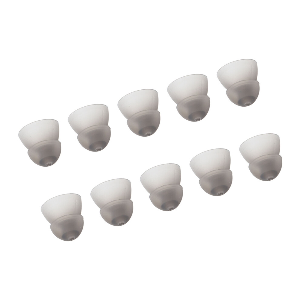 Black 10Pcs 10Mm Double Bass Domes Silicone Earplugs For Hearing Aids