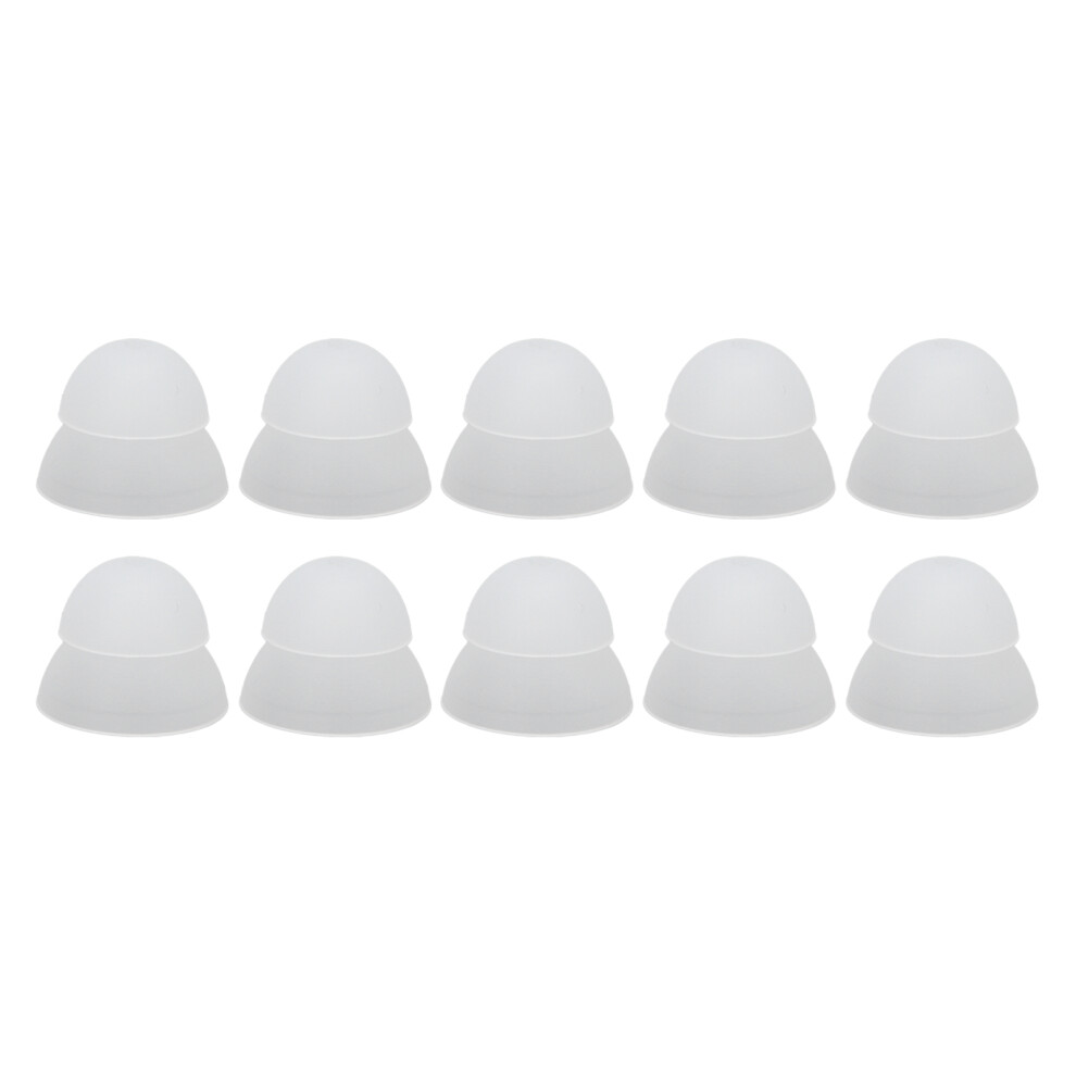 White Soft Silicone 10Pcs Hearing Aid Domes - 12Mm Washable Anti Static