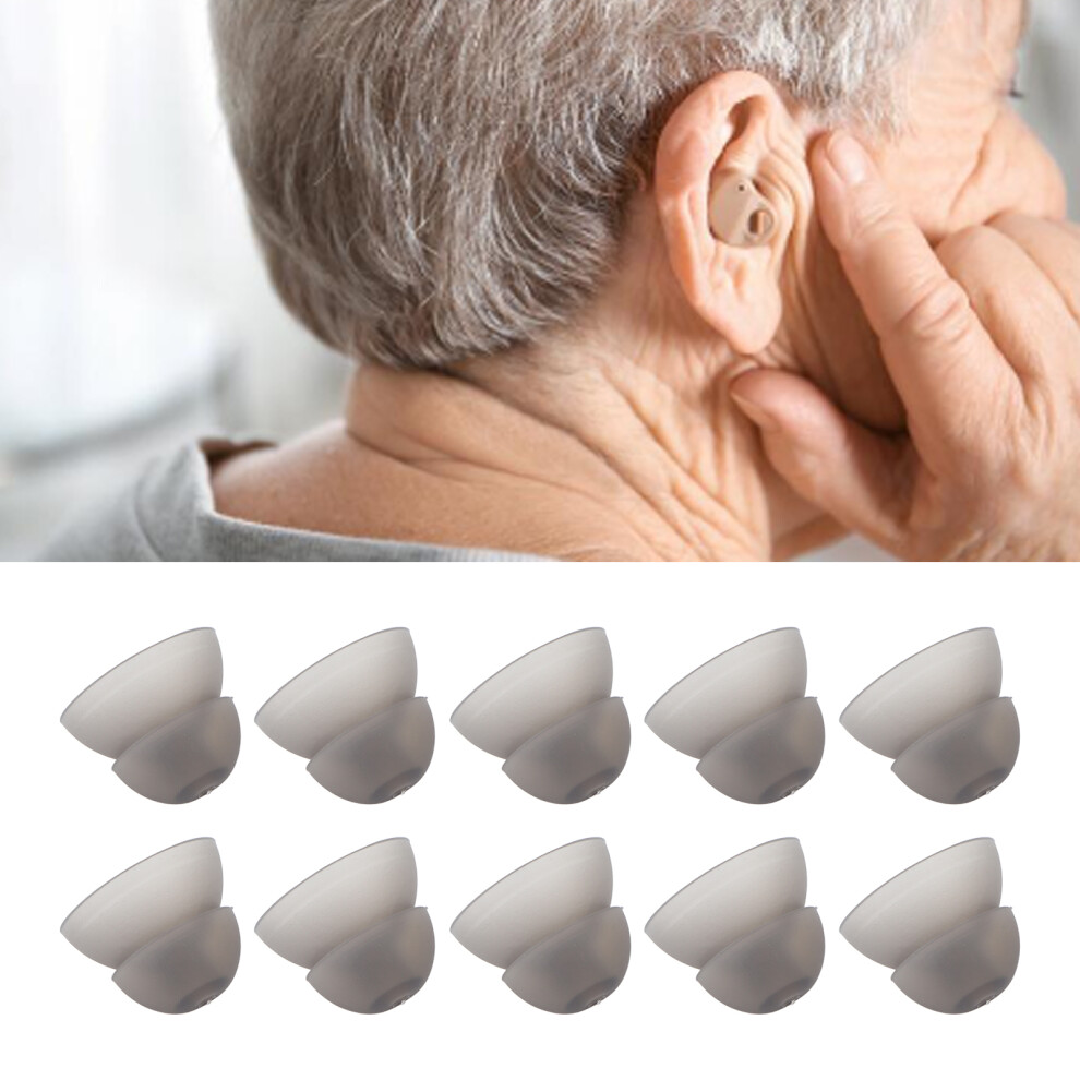 Soft 12mm Silicone Hearing Aid Domes Washable & Removable 10PCS