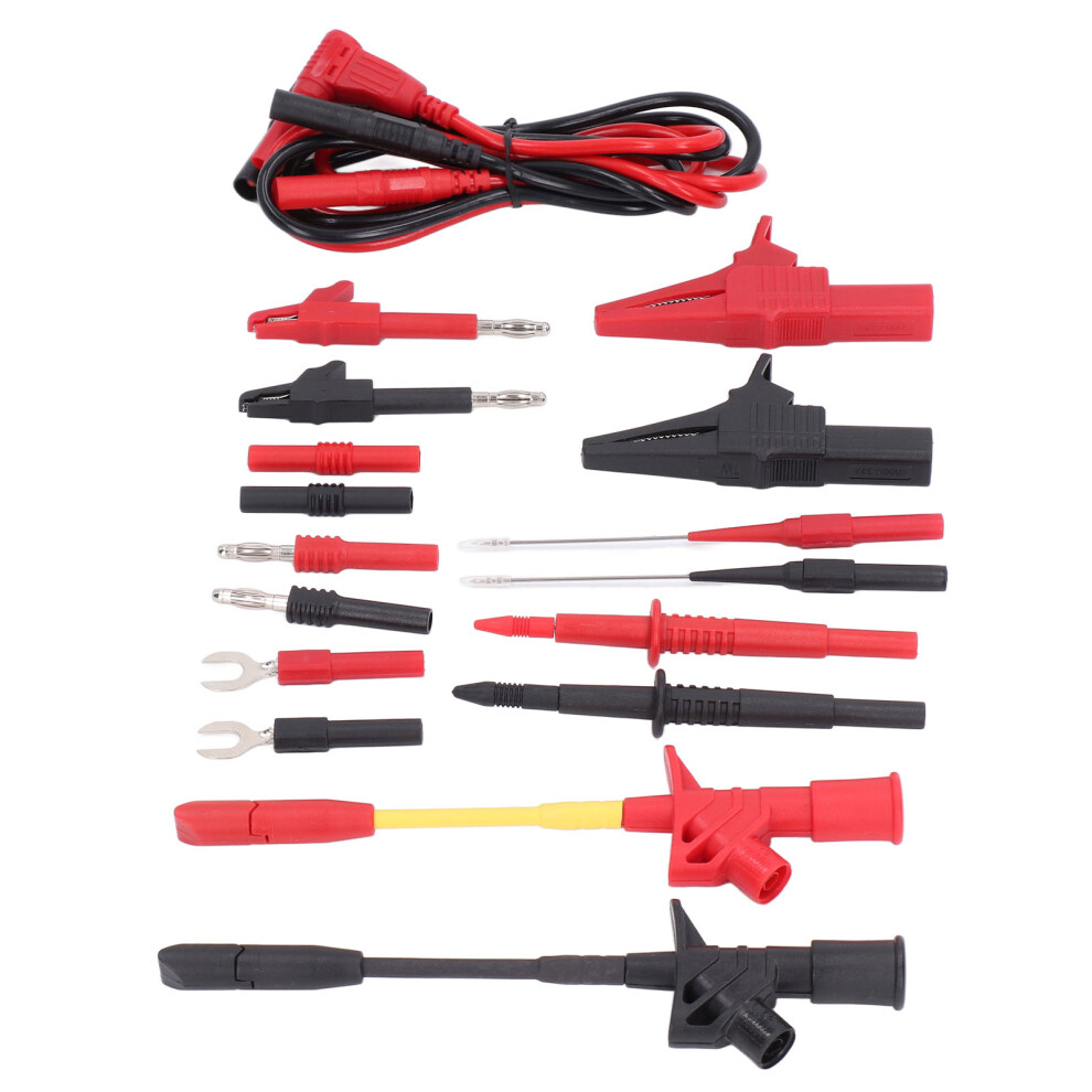 Crocodile Clip Test Leads Kit With Banana Plugs For Digital Multimeter Use 4981340105159
