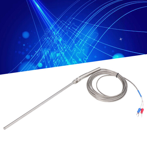 Termocupla de tipo K, con sonda, 200mm, 3m, 0-400, SS