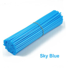 72 Pcs Blue Bicycle Spoke Skins, PVC Wrap Cover for Mountain Kids Bike