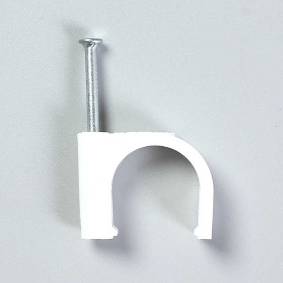 100Pcs Steel Nail Line Clips 5Mm Wall Cable Fixing Clips 8721340113596