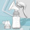 Extractor de leche manual de silicona ajustable blanco 3