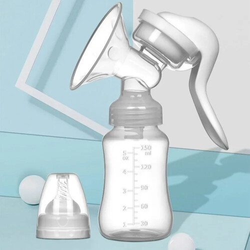 Extractor de leche manual de silicona ajustable blanco 2