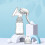 Extractor de leche manual de silicona ajustable blanco 9