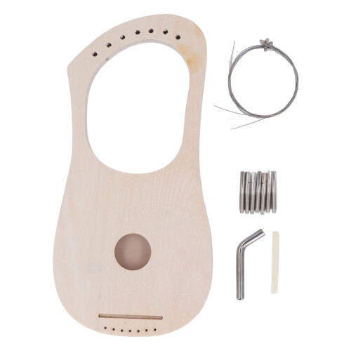 Lyre Harp 7 Strings DIY Kit Basswood Instrument