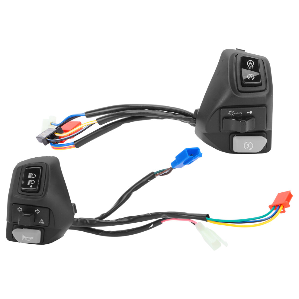 2Pcs Handlebar Switch Low/High Beam Horn Button 9121376520273