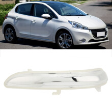 Cache du clignotant du rétroviseur droit pour Peugeot 208, boîtier à lentille transparente