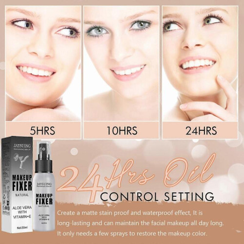 Waterproof Setting Spray - Long-Lasting, Non-Peeling Makeup Fixer with Vitamin E & Aloe Vera, 30ml 2
