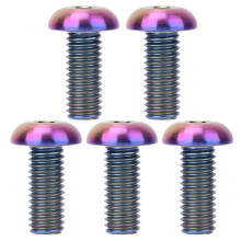 5pcs / Pack Titanium Alloy M5*12 Bicycle Water