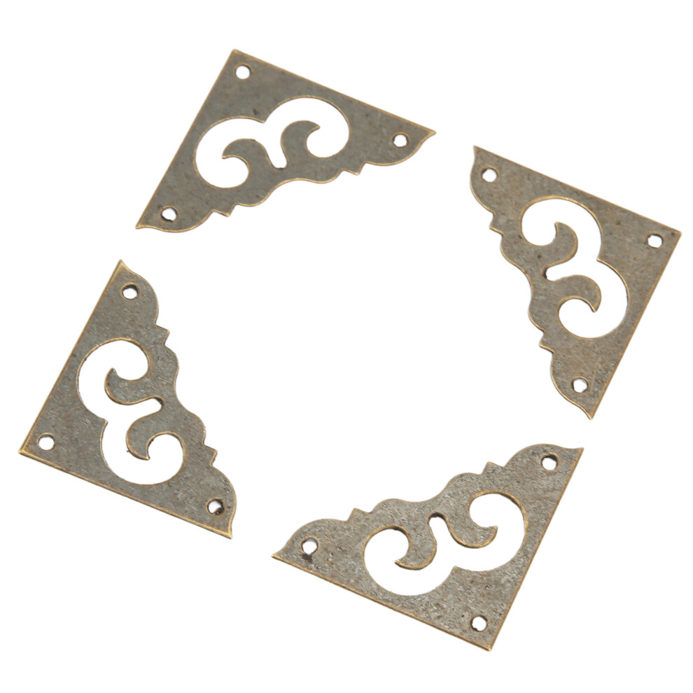 3cm Retro Brass Corner Guards 24 Count for Antique Style Furniture