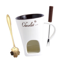 (white, 11x83cm) Chocolate Fondue Mug Chocolate Melter Home Anniversary Ice Cream Hot