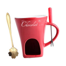 (red, 11x83cm) Chocolate Fondue Mug Chocolate Melter Home Anniversary Ice Cream Hot