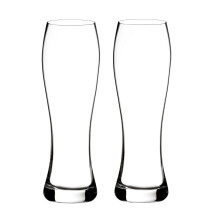 Elegance Lager Glass Pair - Crystal Clear Stemmed Beer Glasses for Home Brewing, 16oz Capacity, Perfect for Parties