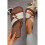 (40) Women's White Criss Cross PU Leather Flat Slippers 1