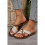 (40) Women's White Criss Cross PU Leather Flat Slippers 4